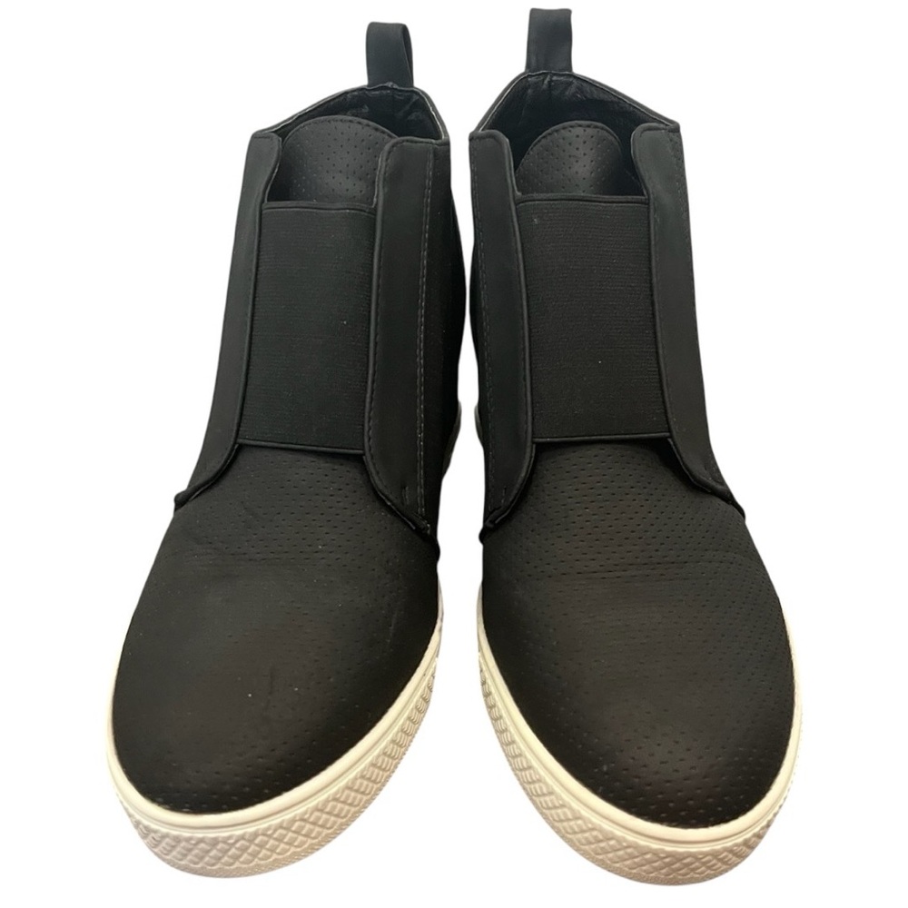 Catherine Malandrino Black Wedge Sneakers Size 9 - Picture 2 of 8